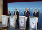 Faeser, Grote, Herrmann und Stübgen bei Pressekonferenz