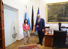 Innenminister Joachim Herrmann neben Generalkonsulin des Staates Israel Carmela Shamir