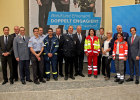 Gemeinsam mit Vertretern der Feuerwehren und Hilfsorganisationen gibt Innenminister Joachim Herrmann am 11. Oktober 2017 den Startschuss für die Kampagne „Doppelt Engagiert“, die bayernweit für die Vereinbarkeit von Beruf und Ehrenamt wirbt. 