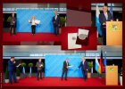 Collage mit Fotos von der Verleihung der Sportplakette u.a. mit Innen- und Sportminister Joachim Herrmann und Jörg Ammon