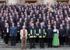 Staatsempfang für den Landesfeuerwehrverband Bayern am 3. Juli 2013: Ministerpräsident Horst Seehofer und Staatsminister Joachim Herrmann (Mitte) beim Staatsempfang für den Landesfeuerwehrverband Bayern. 
