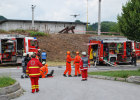 Internationale Katastrophenschutzübung TARANIS 2013 in Salzburg vom 27. bis 29. Juni: Landung Rettungshubschrauber am mobilen Krankenhaus